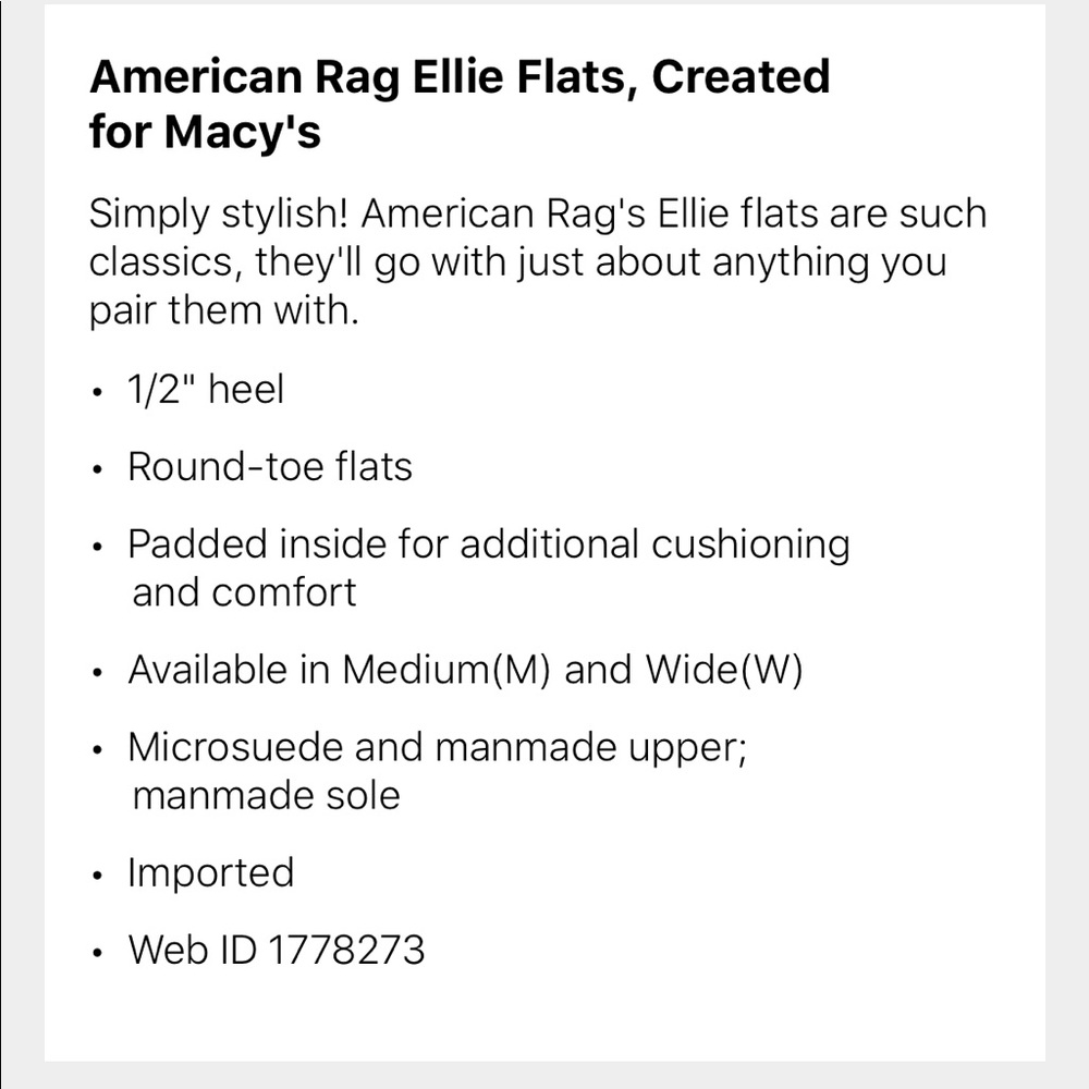 American Rag Ellie Padded Insole Round Toe Flats - Picture 6 of 6